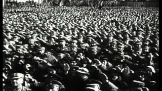 Adolf Hitler's Deputy Rudolf Hess administers an oath of allegiance to Nazi party...HD Stock Footage