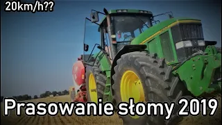 Prasowanie słomy 2019 JohnDeere&lely welger 20km/h??