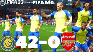 FIFA 23 - WHAT IF CR7 MESSI HAALAND MBAPPE NEYMAR VINICIUS SALAH PLAY TOGETHER AL NASSR 42-0 ARSENAL