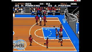 NES Tecmo NBA Basketball - Preseason - Chicago Bulls vs. Los Angeles Clippers