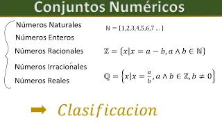 Conjuntos Numericos.  Clasificacion