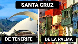 CELE mai FRUMOASE orașe din INSULELE CANARE - SANTA CRUZ DE TENERIFE & DE LA PALMA