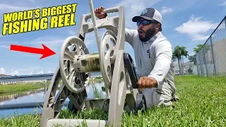 DIY HOSE CADDY REEL World's BIGGEST Fishing Rod