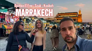 I love walking the streets of Marrakech, Jemaa El Fna square, Kasbah. Walking tour. Morocco travel