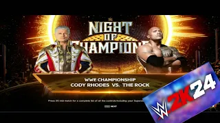 FULL MATCH - THE ROCK VS CODY RHODES ONE ON ONE WWE CHAMPIONSHIP MATCH IN NIGHT OF CHAMPIONSHIP