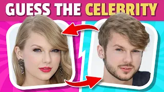 Guess The CELEBRITY By Opposite Gender | Celebrity Quiz | Face Swap