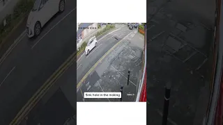 Pothole turns Sinkhole in 20 seconds 😮