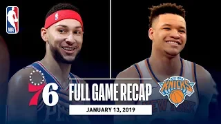 Full Game Recap: 76ers vs Knicks | Ben Simmons Records First 20-20 Game