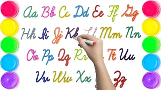 LEARN READ ABCDEFGHIJKLMNOPQRSTUVWXYZ, Easy Write and Paint Alphabet A to Z, KS ART