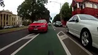 Please move out of the bike lane! - rear camera