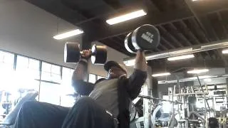 Jermaine Ellis 105 lb dumbbell shoulder press