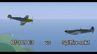 [Old version] Spitfire mk1 vs Bf-109 E3 in-game stats comparison - Sky on Fire: 1940 (android)