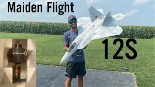 *Maiden Flight* 12s 90mm Freewing F-22 Raptor