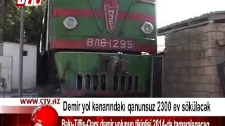 Dəmiryol  kənarındakı qanunsuz  2300 ev söküləcək