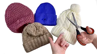 4 fantastic IDEAS FROM OLD hats! MADE NEW STYLISH ITEMS AT ZERO COST!