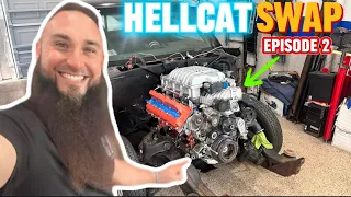 First Hellcat Swap S10 in the World (Episode 2) It’s In ‼️ #hellcat #swap #chevy