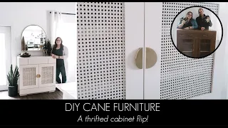 DIY Cane Furniture (a Thrifted Cabinet Makeover with Rattan!)