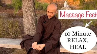 10 Min MASSAGE FEET to Relax And Heal | Qigong For Beginners