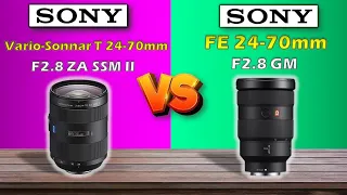 SONY VARIO SONNAR T 24 70MM F2 8 ZA SSM II VS SONY FE 24 70MM F2 8 GM