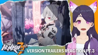FIRST TIME Honkai Impact 3rd VERSION TRAILERS REACTION (Part 3) | Bronya Has a Twin?!