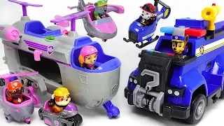 Paw Patrol Ultimate Rescue Skye Helicopter, Police Cruiser! Defeat PJ Masks villains! #DuDuPopTOY