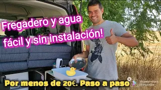 Cómo hacer un fregadero en mini camper ⚒️. Super sencillo y económico. SIN INSTALACIONES COMPLICADAS