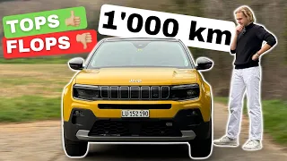 Jeep Avenger électrique: les TOPS et les FLOPS après 1'000 km !