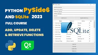 PySide6 GUI and SQLite Full Course | ADD UPDATE RETRIEVE & DELETE FUNCTIONS (2023)