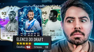 OLHA ESSE TRIO BR! NEYMAR 93, ROBERTO CARLOS 92 E PELÉ! FUT DEAFT EAFC 24