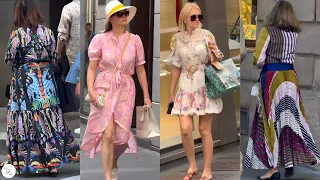 🌞 Milan Street Style 🌷Effortless Summer Fashion 2024 | Relaxing Outfits