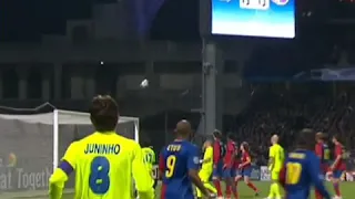 Top 5 free kicks of juninho pernanbucano in UEFA champions league