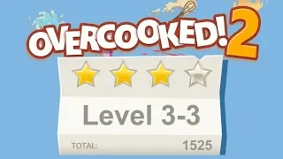 Overcooked 2. Level 3-3, 4 stars. 2 player Co-op