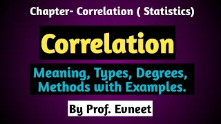 Correlation types | degree of correlation | correlation method | correlation