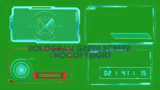 Hologram Green Screen Effect Nocopyright
