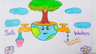 Safe water poster drawing ll safe water ll Drawing