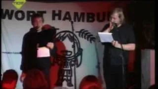 Julius Fischer und André Herrmann als Team Totale Zerstörung bei Wort-Hamburg zu Gast