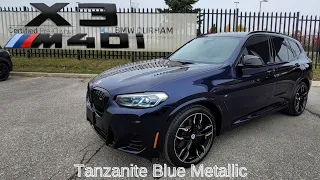 NEW ARRIVAL!  2023 BMW X3 M40i Tanzanite Blue Metallic on Cognac