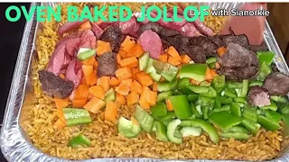 oven baked jollof rice. Ghanaian jollof rice #dinnerideas