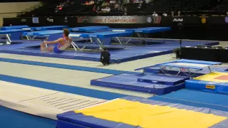 2014 Worlds Tumbling Greg Townly GBR 1st pass Prelims Men