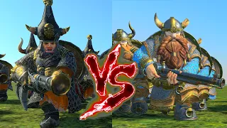 Chaos Dwarf Blunderbusses vs Thunderers. Total War Warhammer 3