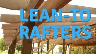 How to frame a lean to roof with rafters and a notched birdsmouth - Pole Barn Shop Build Part 10