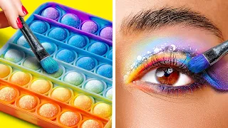 FUNNY DIY MAKE UP HACKS AND TIPS || Cool And Simple Girly Ideas by 123 GO! LIVE