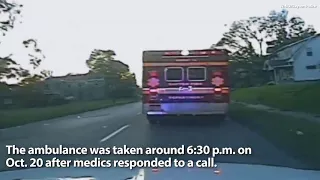 VIDEO:  Stolen Ambulance Flees from Police with Medic, Patient inside.