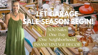 Vintage Treasure Hunt: Thrifting For Decor, 500 Garage Sales In One Seattle Neighborhood + Huge Haul