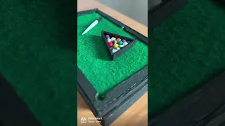 Miniature Pool Table | Dollhouse furniture DIY Miniature Billiards