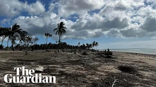 Tonga: new footage shows aftermath of volcano eruption and tsunami