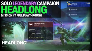 Solo Legendary Lightfall Campaign - Mission #7 "Headlong" [Destiny 2 Lightfall]