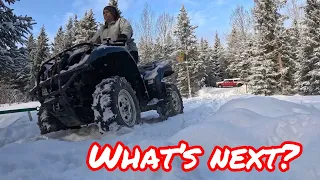 Dragging a Grizzly Through the Snow in Alaska