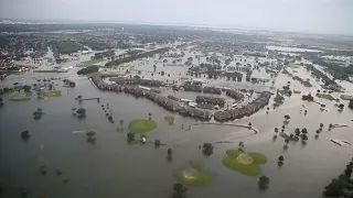 Aerial Footage Shows Flooding in Texas