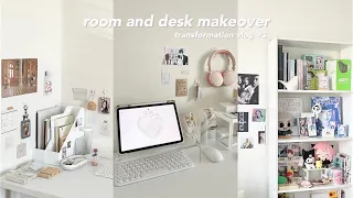 Extreme room & desk transformation 🎧 🛒: aesthetic pinterest inspired + lots of kpop and anime
